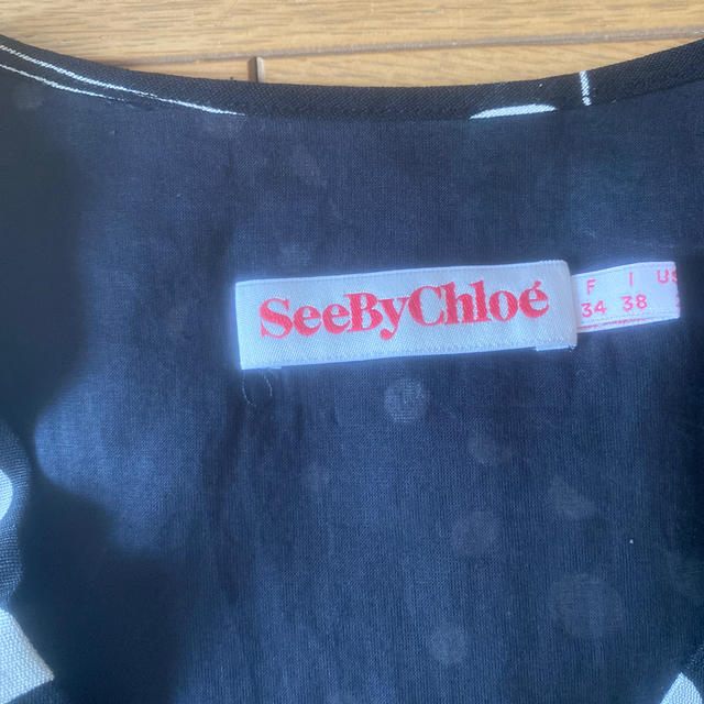 SEE BY CHLOE(シーバイクロエ)のSEE BY Chloeの、麻素材ワンピース レディースのワンピース(ひざ丈ワンピース)の商品写真