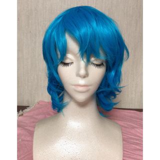 【値下！未使用】ブルー💙ショート　コスプレウィッグ💙(ショートカール)