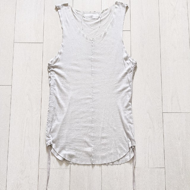 ASKYY DRAWSTRING TANKTOP L.GRY コードタンクトップ メンズのトップス(タンクトップ)の商品写真