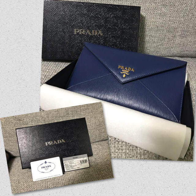 PRADA(プラダ)の1点限り❗️ 新品 PRADA プラダ 長財布 封筒型 レザー レディースのファッション小物(財布)の商品写真