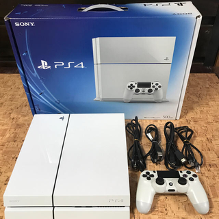 プレイステーション4(PlayStation4)のPS4 本体 ホワイト CUH-1100A 500GB  初期化済み(家庭用ゲーム機本体)