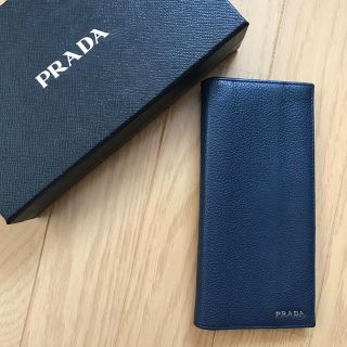 プラダ(PRADA)のプラダ  財布　長財布　ネイビー　美品(長財布)