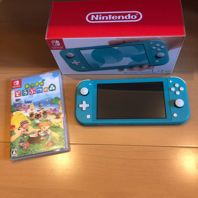 Nintendo Switch(ニンテンドースイッチ)のNintendo Switch  Lite ターコイズあつ森ソフト エンタメ/ホビーのゲームソフト/ゲーム機本体(家庭用ゲーム機本体)の商品写真