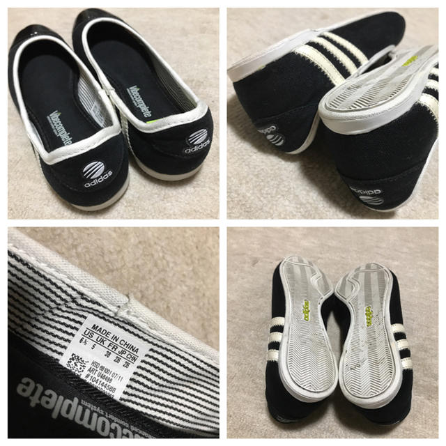 presión tribu Pornografía adidas - 23.5【adidas】フラットシューズ・黒の通販 by チャッピー｜アディダスならラクマ