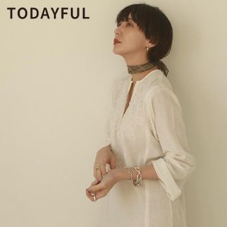 トゥデイフル(TODAYFUL)のtodayful    Embroidery Gauze Dress 36 (ロングワンピース/マキシワンピース)