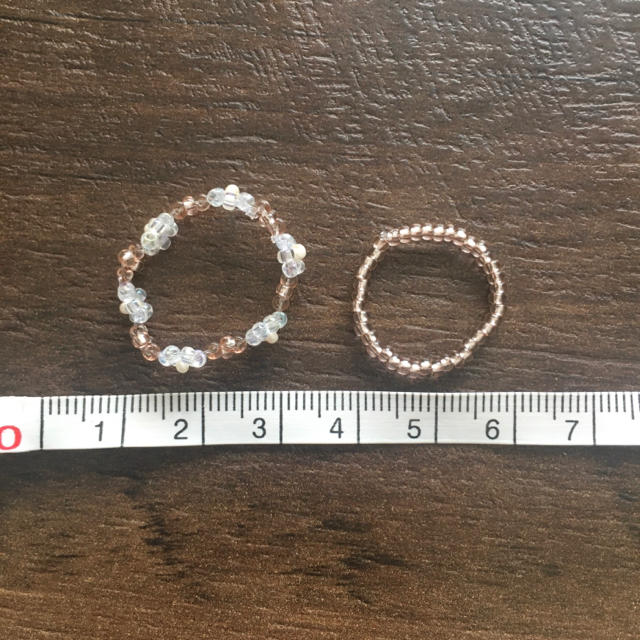 ハンドメイド　アクセサリー　ビーズリング ハンドメイドのアクセサリー(リング)の商品写真