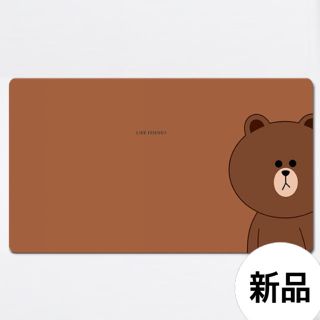 最終値下げ！人気！新品✩パソコン デスクマット LINE ブラウン くま (オフィス/パソコンデスク)