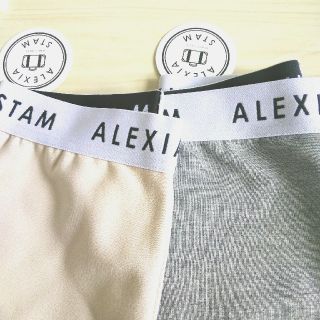 アリシアスタン(ALEXIA STAM)のＲ様専用　アリシアスタン　ロゴハーフパンツ　グレー&アイボリー(ショートパンツ)