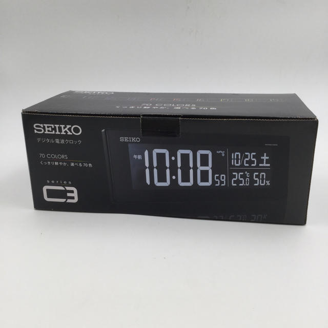 SEIKO(セイコー)の新品未使用セイコー クロックデジタル時計 C3 電波時計SEIKO DL305K インテリア/住まい/日用品のインテリア小物(置時計)の商品写真