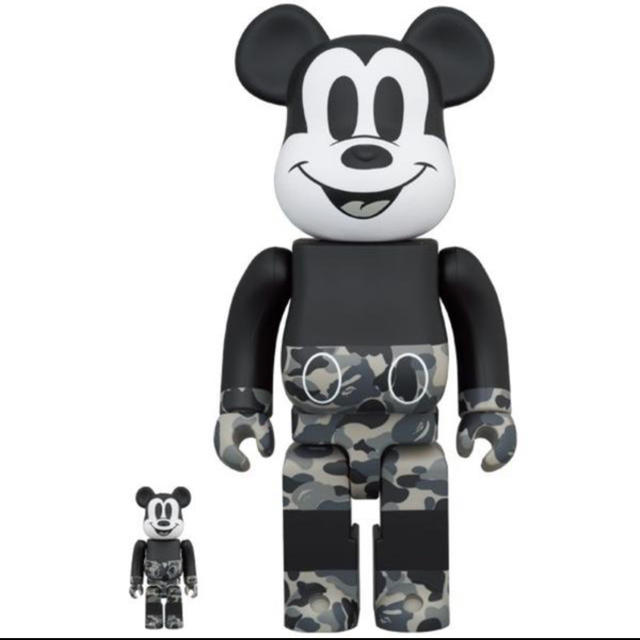 フィギュアBE@RBRICK BAPE MICKEY MOUSE 100%&400%