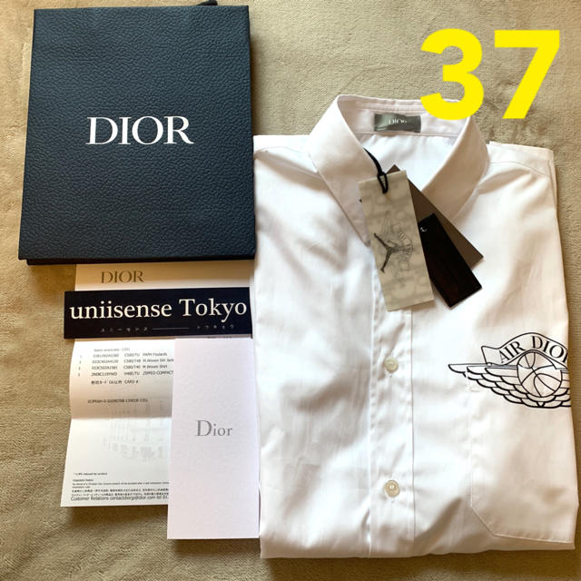 Christian Dior - 新作完売限定 AIR DIOR 半袖シャツ ホワイト サイズ37 JORDAN