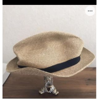 ジャーナルスタンダード(JOURNAL STANDARD)のマチュアーハ mature ha.BOXED HAT4.5cm brim黒リボン(麦わら帽子/ストローハット)