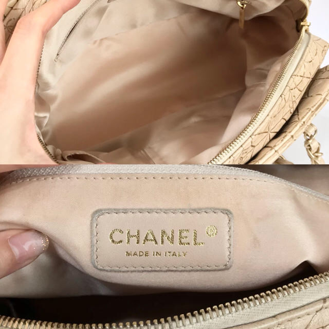 CHANEL(シャネル)の（専用30分以内）シャネル チェーンショルダートートバッグ ベージュ レディースのバッグ(ショルダーバッグ)の商品写真