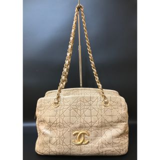 シャネル(CHANEL)の（専用30分以内）シャネル チェーンショルダートートバッグ ベージュ(ショルダーバッグ)