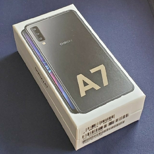 スマートフォン/携帯電話Galaxy A7 黒 新品未開封 モバイル 証明書付 送料込