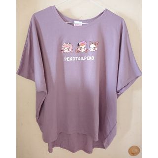 ペコちゃん Tシャツ ドルマン ４Ｌ パープル(Tシャツ(半袖/袖なし))