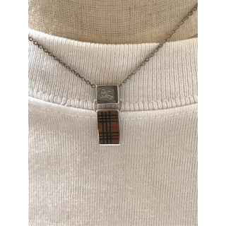 バーバリー(BURBERRY)のBurberry  バーバリー ノバチェック柄 シルバーネックレス(ネックレス)