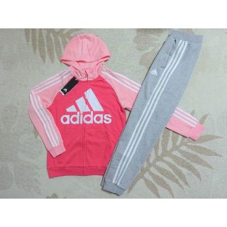 アディダス(adidas)の新品♪150♪adidasアディダスガールズ♪快適素材!!フード付スウェット上下(その他)