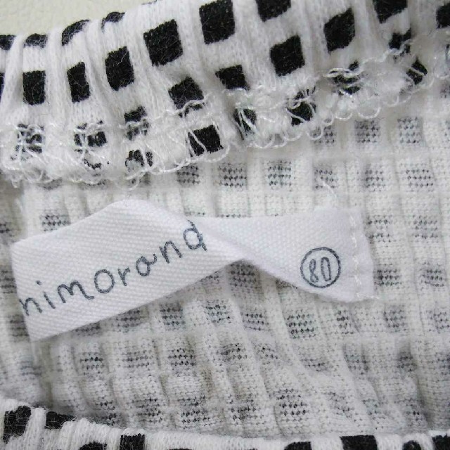 【未使用】mimorand ワンピース チュニック チェック 80 七分袖 長袖 キッズ/ベビー/マタニティのベビー服(~85cm)(ワンピース)の商品写真