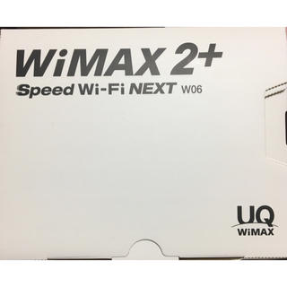 wimax2+　Speed Wi-Fi NEXT W06　本体　 HUAWEI製(その他)