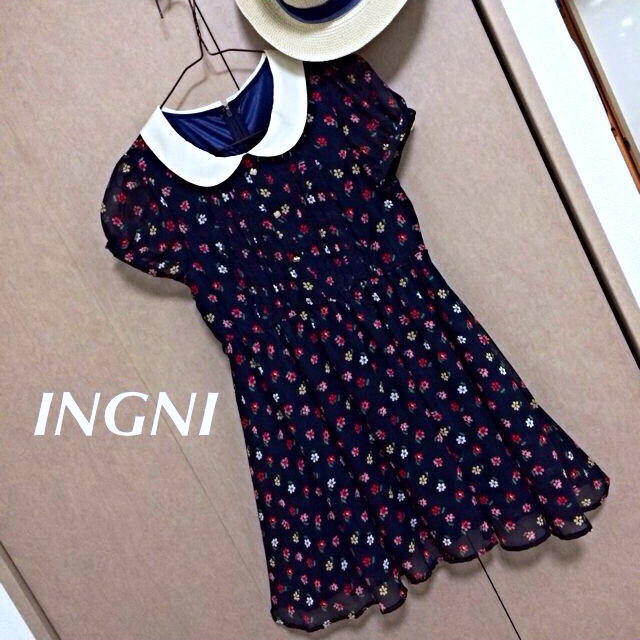 INGNI(イング)のINGNI 丸襟ワンピ レディースのワンピース(ミニワンピース)の商品写真