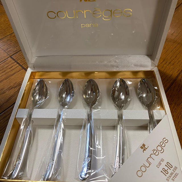 Courreges(クレージュ)の値下げ！クレージュ　日本製　ティースプーン インテリア/住まい/日用品のキッチン/食器(カトラリー/箸)の商品写真