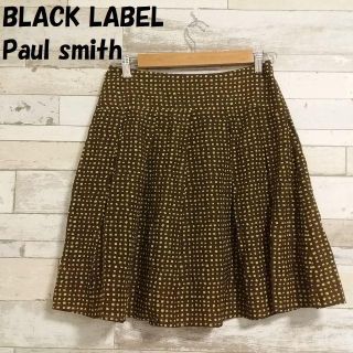 ポールスミス(Paul Smith)の【人気】ポールスミス ブラックレーベル シルク混 総柄フレアスカート サイズ42(ひざ丈スカート)