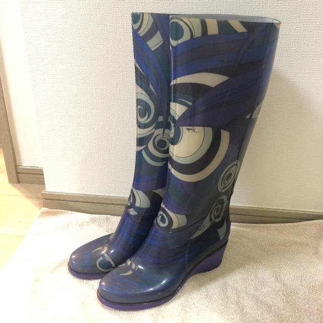 EMILIO PUCCI(エミリオプッチ)のレインブーツ★PUCCI★23.5-24cm★定価3万以上★美品★使用回数少 レディースの靴/シューズ(レインブーツ/長靴)の商品写真