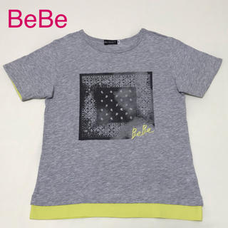 ベベ(BeBe)のTシャツ　グレー&イエロー(Tシャツ/カットソー)