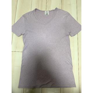 ユナイテッドアローズ(UNITED ARROWS)のBEAUTY&YOUTH VネックTシャツ M 紫(Tシャツ/カットソー(半袖/袖なし))