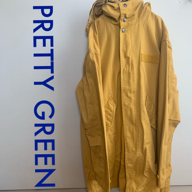 PRETTY GREEN モッズコート フーデットパーカー イエローの通販 by ...