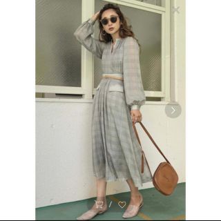 アメリヴィンテージ(Ameri VINTAGE)のCHECK RETRO SLENDER DRESS(ロングワンピース/マキシワンピース)