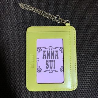 アナスイ(ANNA SUI)のANNA SUI パスケース イエロー(名刺入れ/定期入れ)