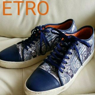 エトロ(ETRO)のETRO エトロ ペイズリー柄 スニーカー ブルー系(スニーカー)