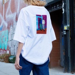 ユニクロ(UNIQLO)のリドムEMBROIDERY COLLABORATION T-SHIRTホワイト(Tシャツ/カットソー(七分/長袖))