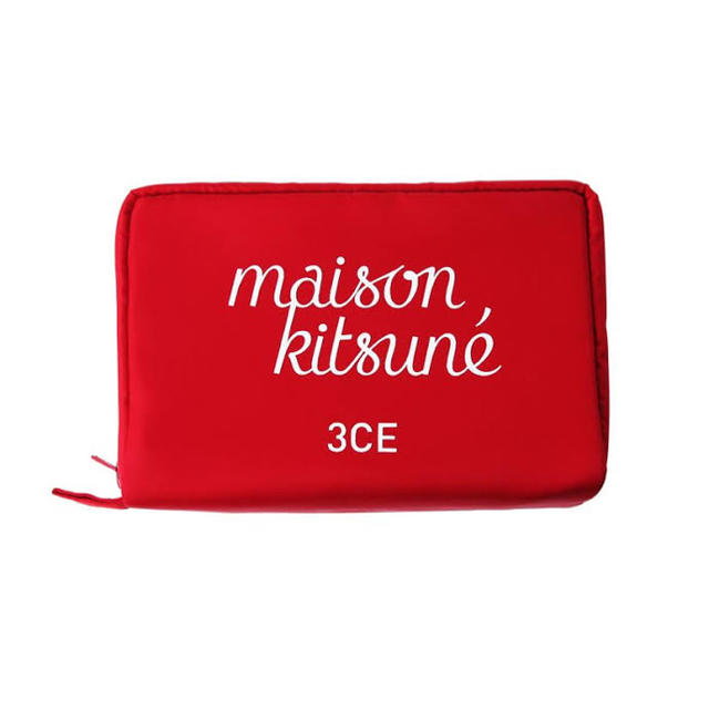 MAISON KITSUNE'(メゾンキツネ)の新品未使用★3CE MAISON KITSUNE  メゾンキツネ  ポーチ  レディースのファッション小物(ポーチ)の商品写真