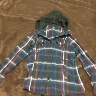 フード付チェック柄シャツ?!♡(パーカー)