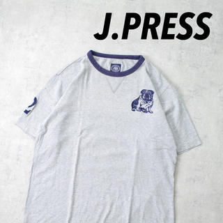 ジェイプレス(J.PRESS)のJ.PRESS ジェープレス ブルドッグ 犬 刺繍 アメカジ クラシック レア(Tシャツ/カットソー(半袖/袖なし))