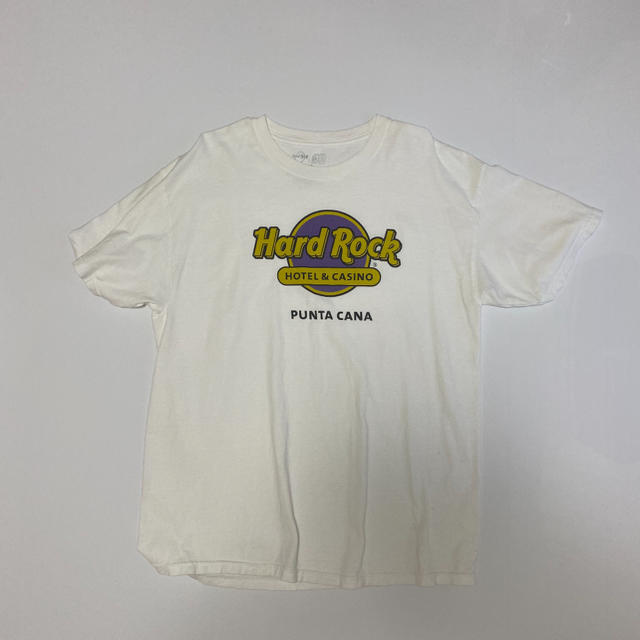 ROCK HARD(ロックハード)のHard Rock ハードロック　ロゴ　Tシャツ　ホワイト　白 メンズのトップス(Tシャツ/カットソー(半袖/袖なし))の商品写真