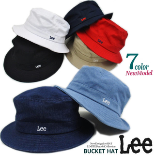 リー(Lee)の激安値下げ！Leeバケットハット☆キッズ☆レッド54cm(帽子)
