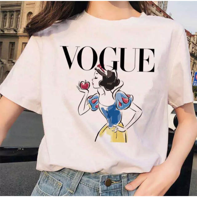 アイボリー×レッド 【SNOW WHITE】 ディズニー ロングTシャツ 白雪姫