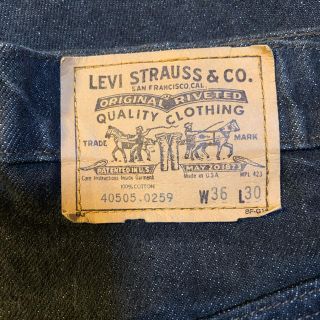 リーバイス(Levi's)のLevi's 505 ブラックデニム オレンジタブ(デニム/ジーンズ)