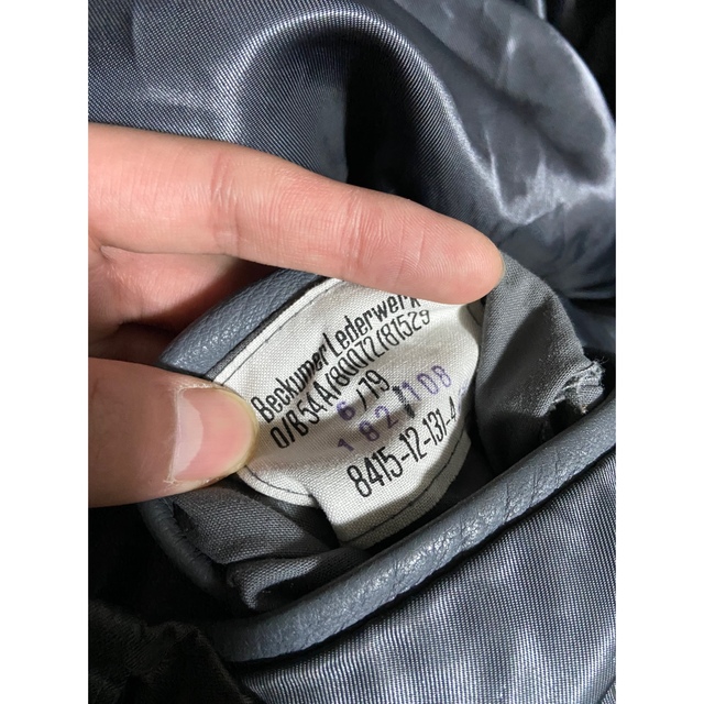 超希少 vintage ドイツ軍 軍モノ サブマリン グレー レザージャケット メンズのジャケット/アウター(レザージャケット)の商品写真