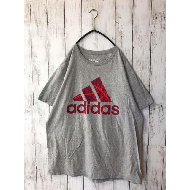 adidas(アディダス)の【ビンテージ★古着】アディダス Tシャツ 半袖ミックスグレー GO-TO TEE メンズのトップス(Tシャツ/カットソー(半袖/袖なし))の商品写真