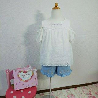 メゾピアノジュニア(mezzo piano junior)のMai様専用495&502&514 アイスオフショル トップス 140(Tシャツ/カットソー)