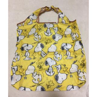 スヌーピー(SNOOPY)のエコバッグ 折りたたみ キャラクター スヌーピー イエロー(エコバッグ)