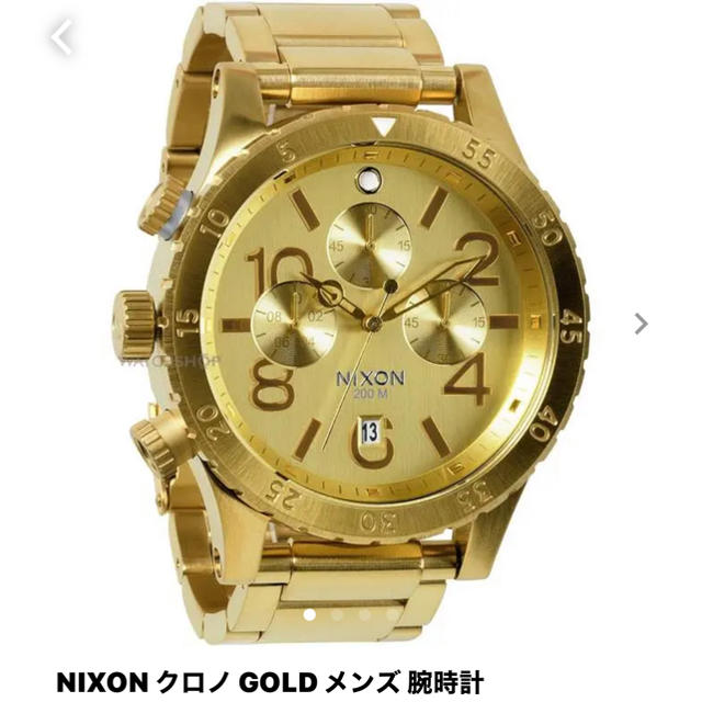 ニクソンNIXON クロノメンズ GOLD 時計 お値下げ 商品を編集 メンズ