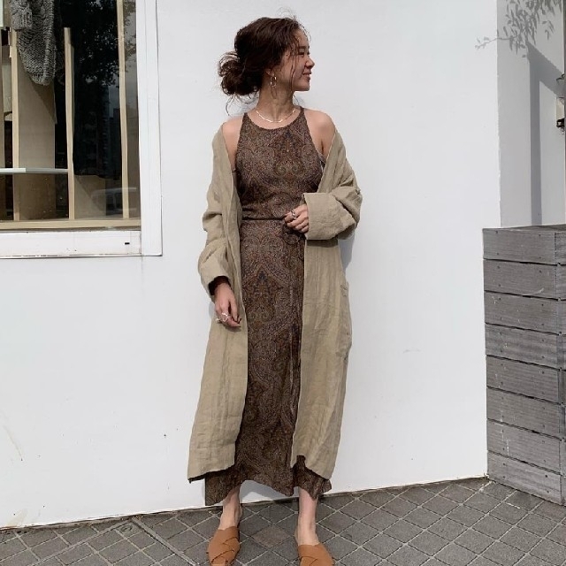 TODAYFUL(トゥデイフル)の【i:na様専用】todayful Linen Gown Coat-BEIGE レディースのジャケット/アウター(ガウンコート)の商品写真