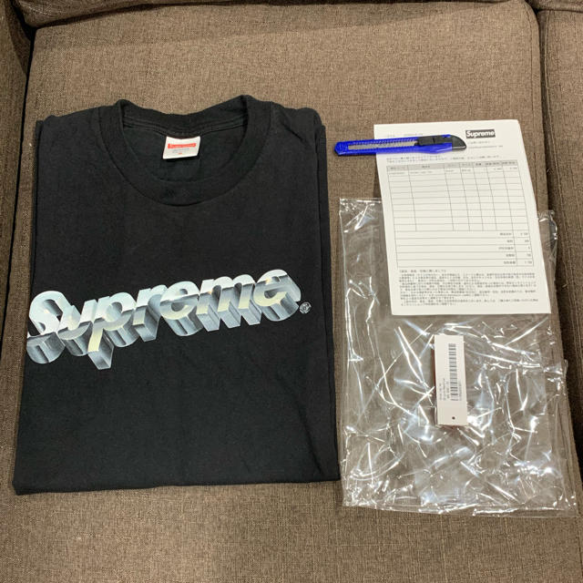 Supreme - Supreme Chrome Logo Tee Black 中古 Mの通販 by Sneaker's ...