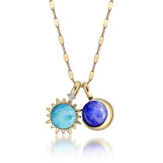 スタージュエリー(STAR JEWELRY)のスタージュエリー K10 ネックレス DOUBLE PLANETS 正規品 限定(ネックレス)